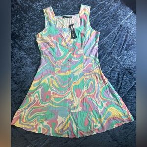 Dangerfield Mod 70s Tie Dye dress, size 14, new with tags! Super cute and fun!